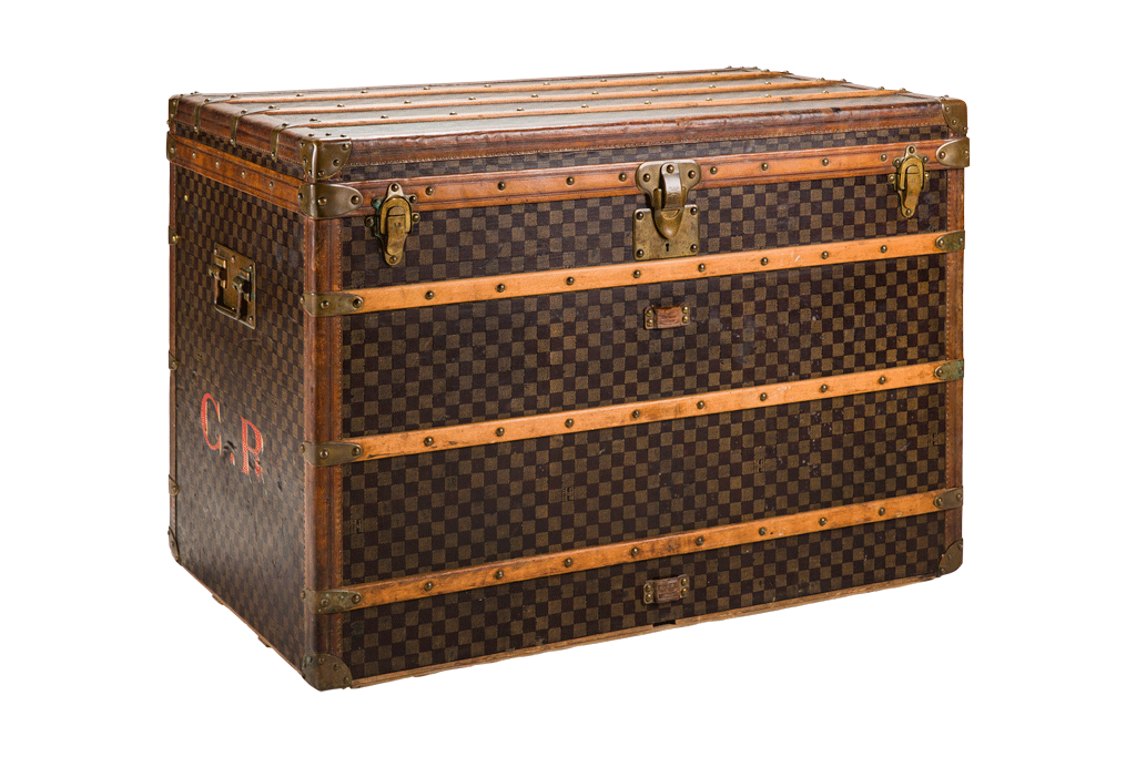 Antique Louis Vuitton flower trunk - Pinth Vintage Luggage