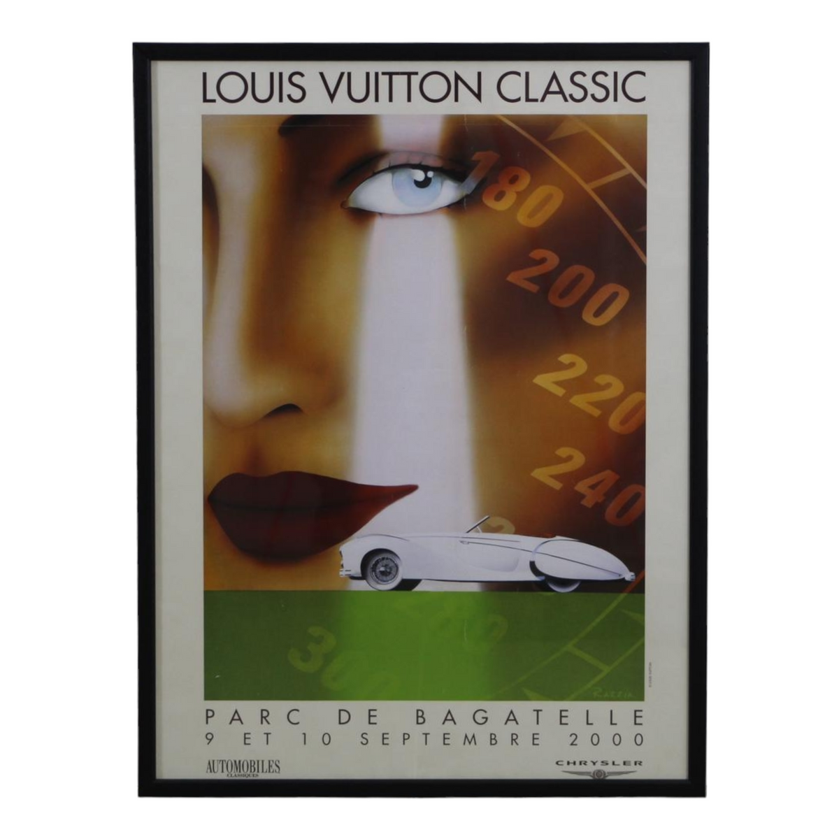 Louis Vuitton Bagatelle 1993 Concours d'Elegance large Razzia poster -  l'art et l'automobile