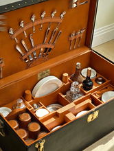 Load image into Gallery viewer, Antique Louis Vuitton Trunk Picnic Motor - ILWT - In Luxury We Trust
