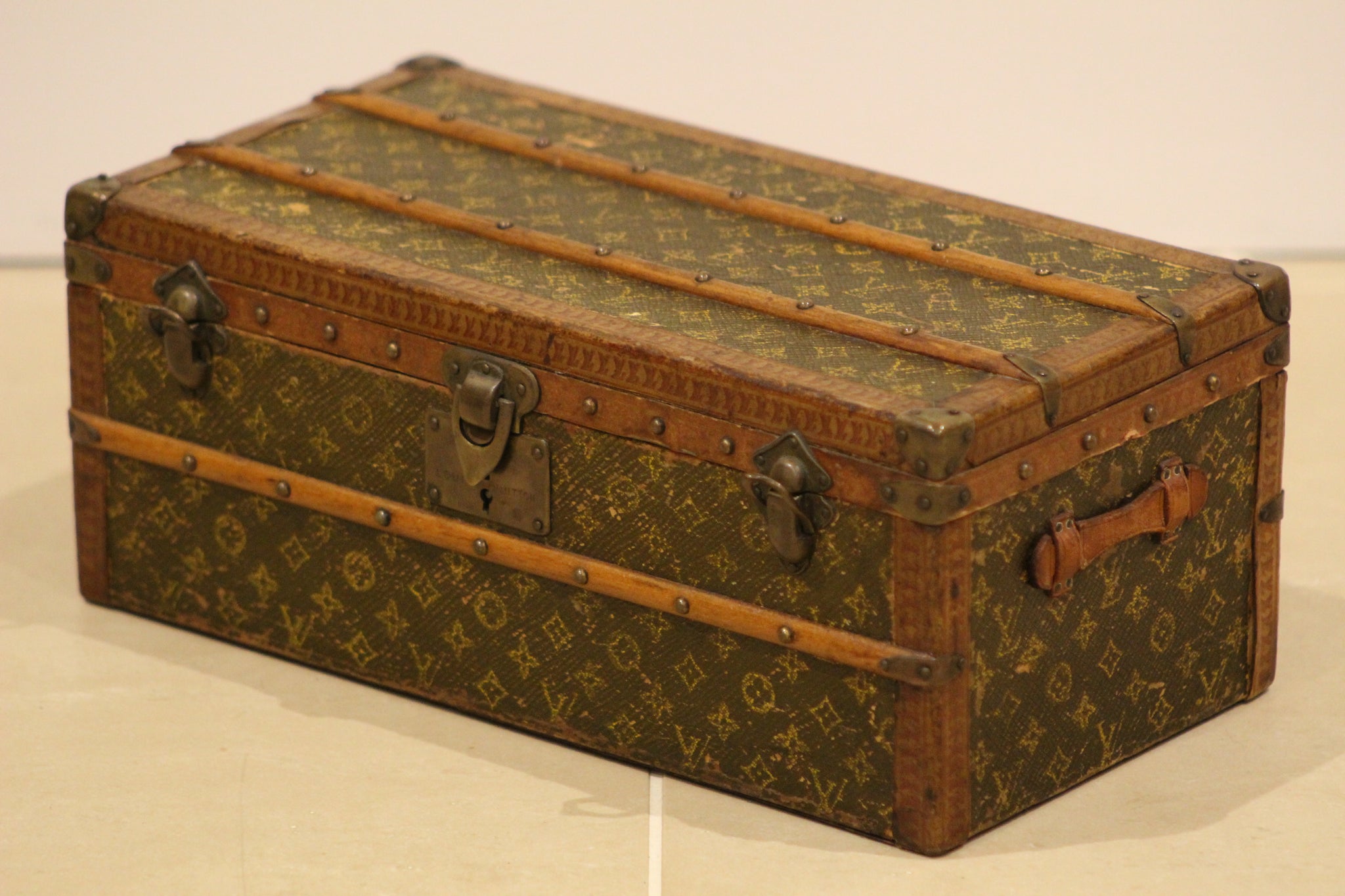 Louis Vuitton Monogram Steamer Trunk With Tray Antique French
