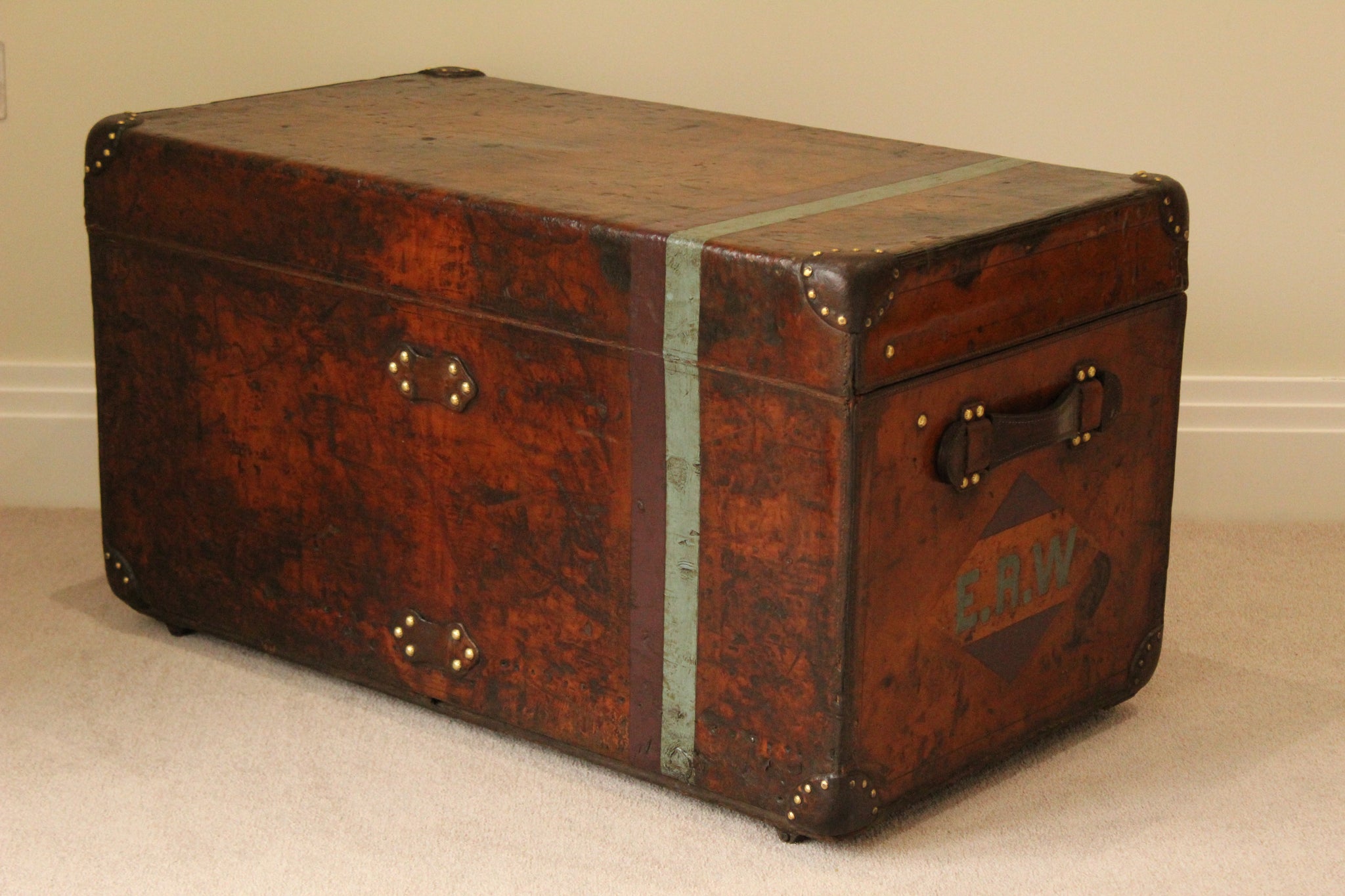 A courier trunk by Louis Vuitton