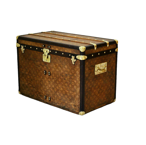 Authenticated Used LOUIS VUITTON Louis Vuitton Cravat Cube Trunk Tie M73122  Silk Yellow Series Box Whole Pattern